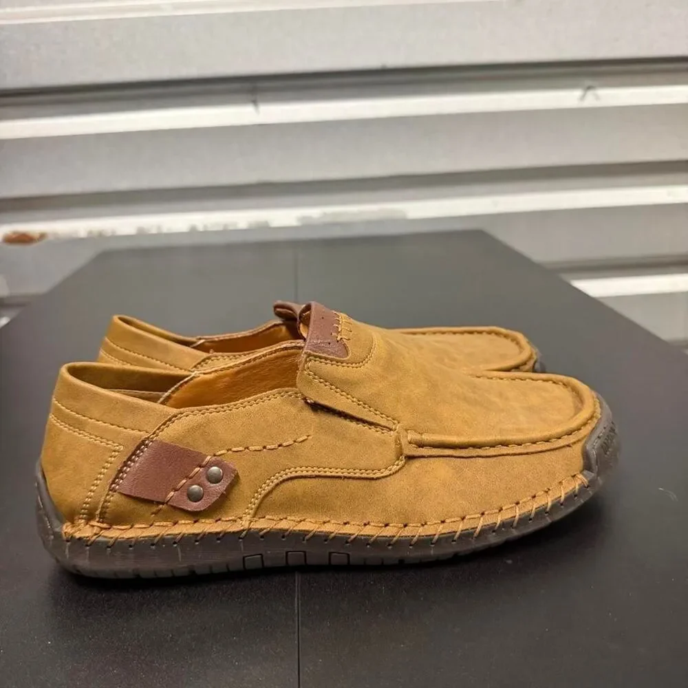 Greks Men's Tan and Brown Loafers